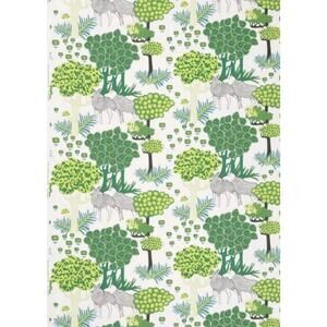 Ikea ALGORT Pre-cut Fabric for Cushions Curtains, Forest White/Green 59x118"